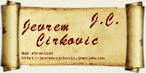 Jevrem Ćirković vizit kartica